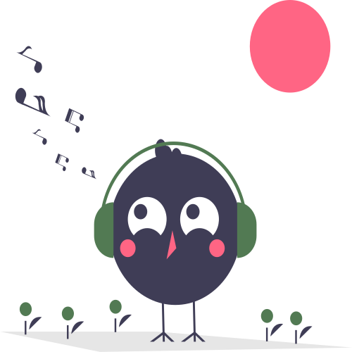 happy music bird